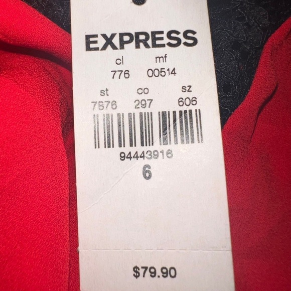 EXPRESS Red romper black lace - Picture 3 of 4